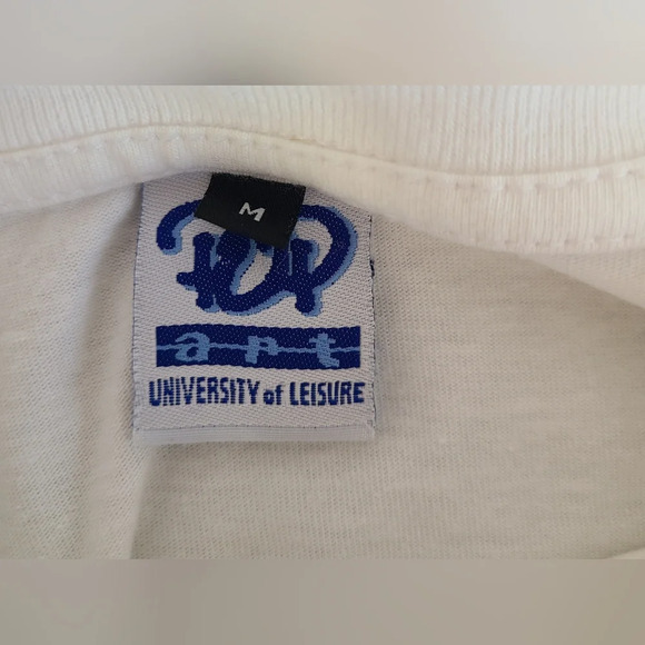 Vintage Frog Bali Pop Art University Of Leisure Men T-Shirt White, Size M - Picture 6 of 6